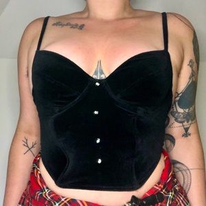 VICTORIA SECRET black bustier bralette corset